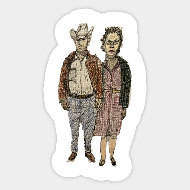 American couple Sticker by Gilmore